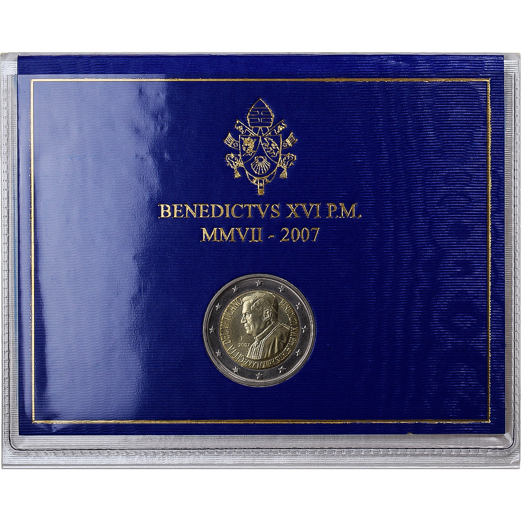 Βατικάνο,
2 ευρώ,
80ème anniversaire de Benoît XVI