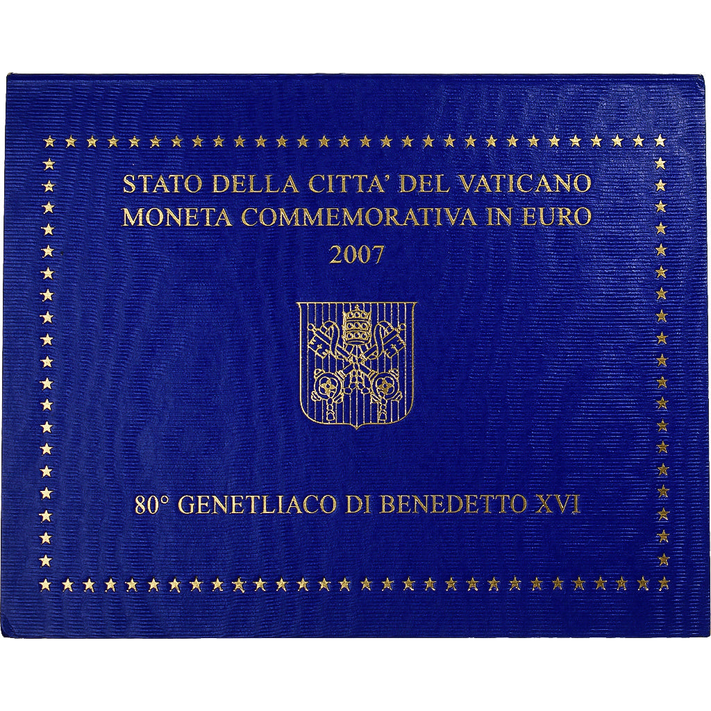 Βατικάνο,
2 ευρώ,
80ème anniversaire de Benoît XVI