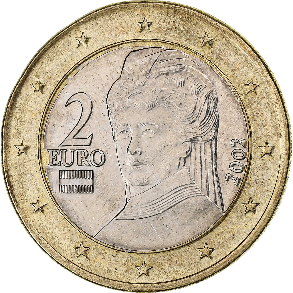 Αυστρία,
2 ευρώ,
Σφάλμα Planchet χτυπήθηκε στο 1 Ευρώ