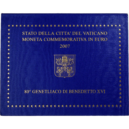 Βατικάνο, 
  
  2 ευρώ, 
  
  80ème anniversaire de Benoît XVI