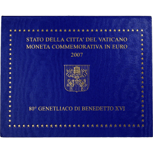 Βατικάνο, 
  
  2 ευρώ, 
  
  80ème anniversaire de Benoît XVI